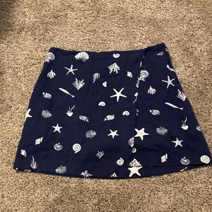 a new day Navy Seashell Mini Skirt